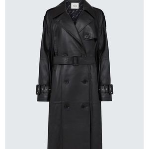 Ducie Millie Black Leather Trenchcoat